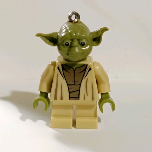 Lego Star Wars Yoda keychain minifigure used