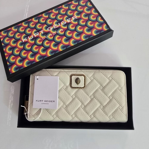 Kurt Geiger wallet new, beige leather with multiple compartments