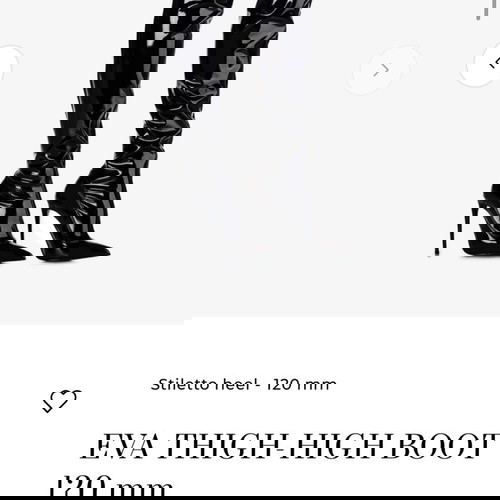 Μπότες Le Silla EVA thigh-high 120mm μαύρες, μέγεθος 36,5