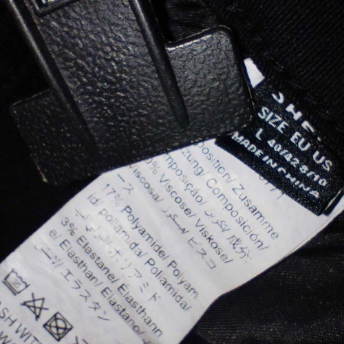 Shein black stretch jeans L like new with 5 pockets and leather detail