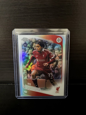 Rio Ngumoha 2025-26 Topps Chrome UEFA UCC #191 Silver Refractor Rookie RC like new