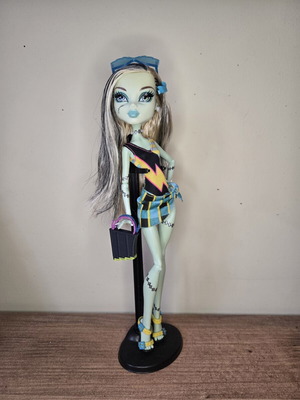 Monster High Gloom Beach Frankie Stein doll used with 3D printed bag