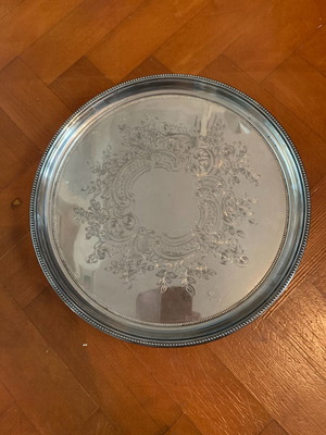 Επαργυρος δίσκος Αγγλίας σε σχεδόν άριστη κατάσταση, 36 εκ