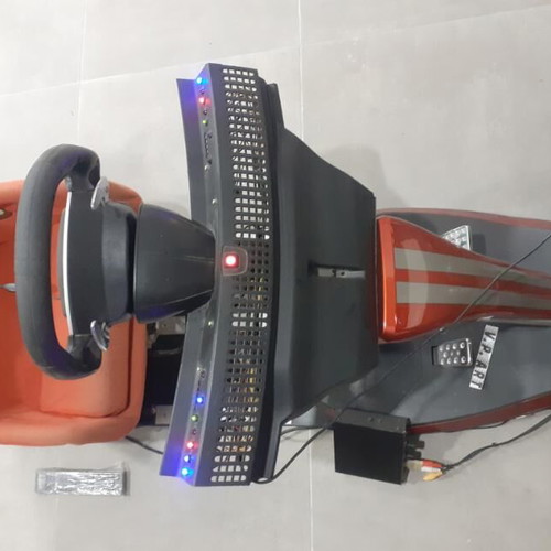 F1 Simulator with Wireless Ferrari Steering Wheel and PS3 Console