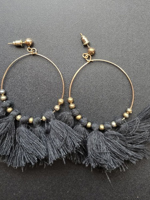 Boho earrings black used