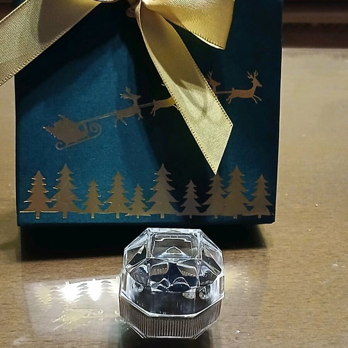 Silver S925 earrings with zircon and gift packaging new