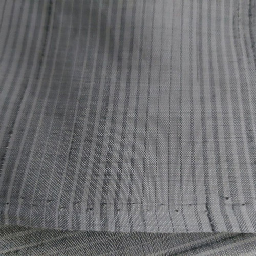 Thin silk fabric striped gray-white 1.50x1.50 m new