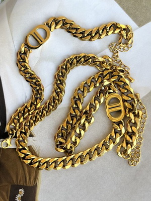 Jewelry set gold tone necklace and bracelet new