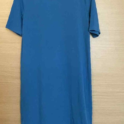 Mamalicious blue jersey dress with ruffles like new