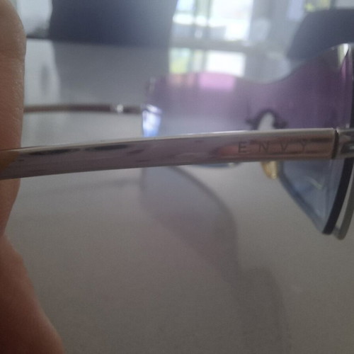 Envy vintage sunglasses used, Y2K shield pink purple gradient
