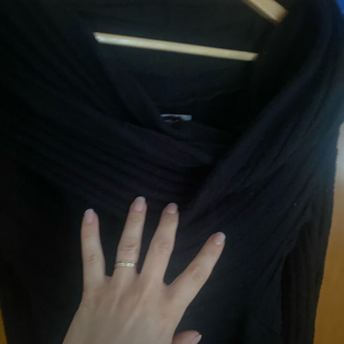 Black A-Style dress with double collar, like new