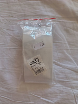 Zipper bags pack of 100, 6×8 cm, new