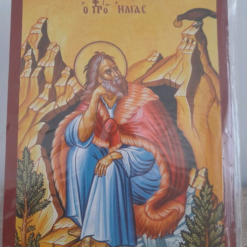 Prophet Elias wooden icon new 20x15 cm