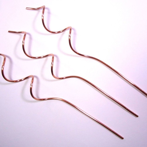 Copper spiral antennas set of 3 for plant growth, new