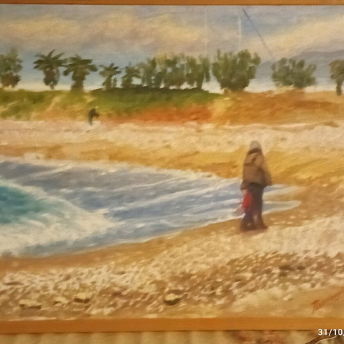 Ελαιογραφία σε καμβά Παν. Τσομπανόγλου σαν καινούργια 54x74