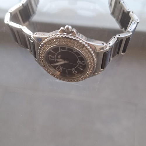 Folli Follie women's silver black watch used