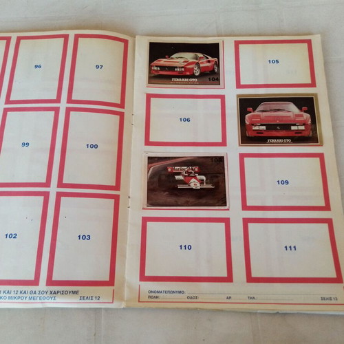 Carousel album used with 43 Caroline stickers