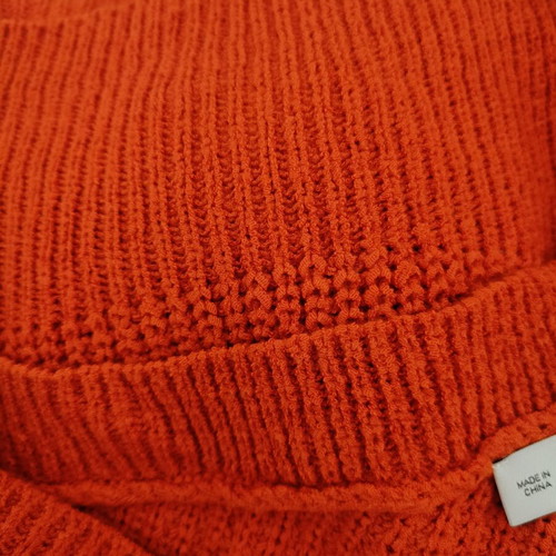 Zara knitted one-shoulder blouse like new, orange, size S