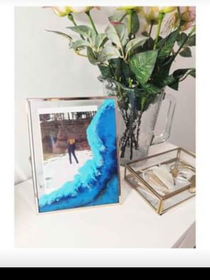 Κορνίζα Το Κύμα υλοποιημένη με υγρό γυαλί καινούργιο