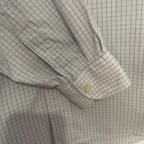 Men's Checked Shirt long sleeve, pocket, French seam, like new, size L