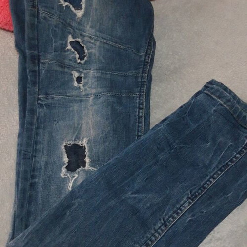 Fishbone women's pants dark blue like new, fitted and low-rise