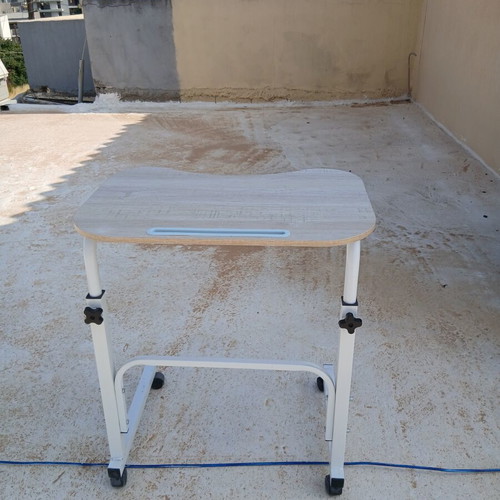 Small desk with tablet holder and adjustable height, metal, like new