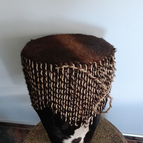 Tarambuka new African drum with natural animal skin and wooden body