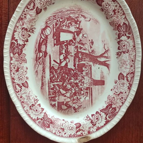 Vintage Homer Laughlin China Company decorative platter used