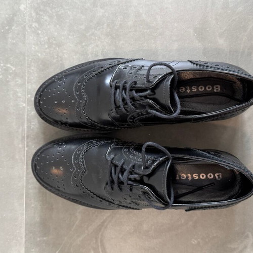 Booster black Oxford shoes like new, size 38, platform sole
