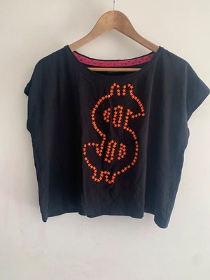 Alcott women's t-shirt medium used, black and orange