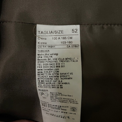 Sisley coat like new, grey and beige