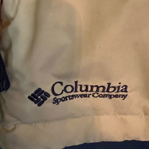 Columbia sports ski jacket used, yellow with fleece