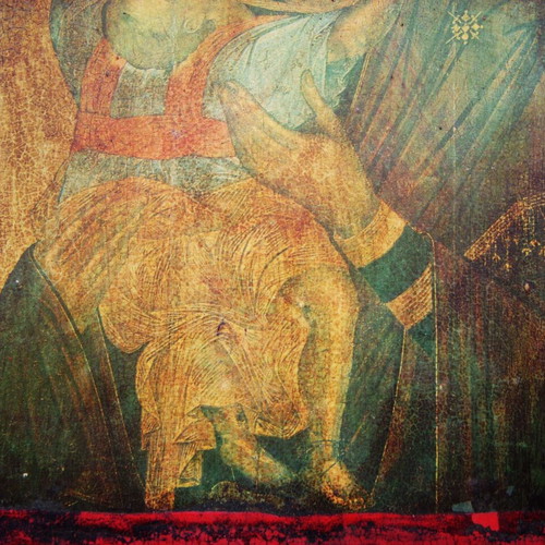 Panagia Kykkotissa Icon on Wood like new, 28 x 21.5 cm