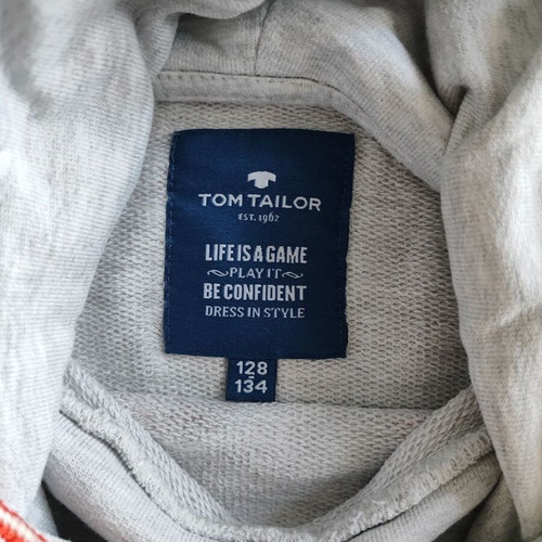 Tom Tailor boys' sweatshirt, white and grey, size 122-128 cm