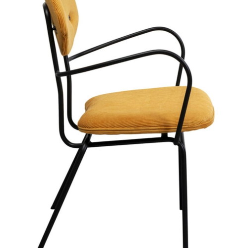 Viola dining chair yellow fabric made to order