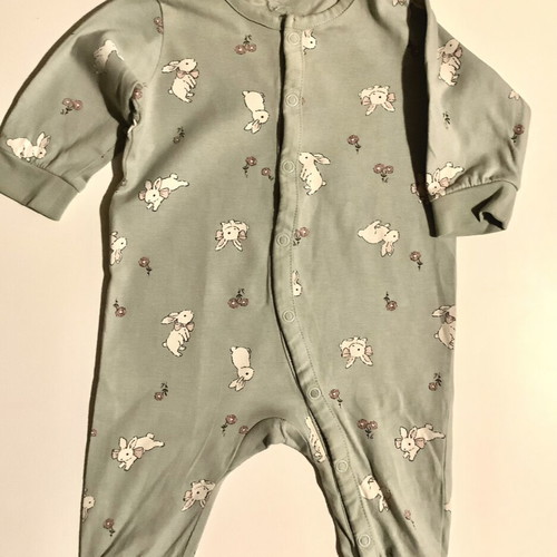 H&M baby sleepsuit like new, cotton, 3-6 months, mint color