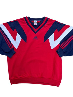 Adidas vintage αθλητική μπλούζα με κέντημα XL μεταχειρισμένη, μπλε και κόκκινη