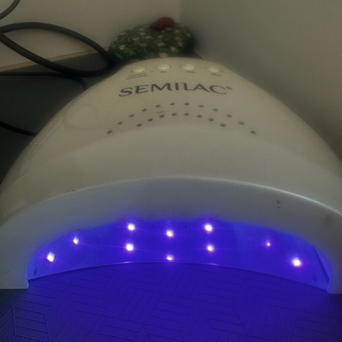 Semilac UV LED 24W/48 curing lamp like new with manicure accessories