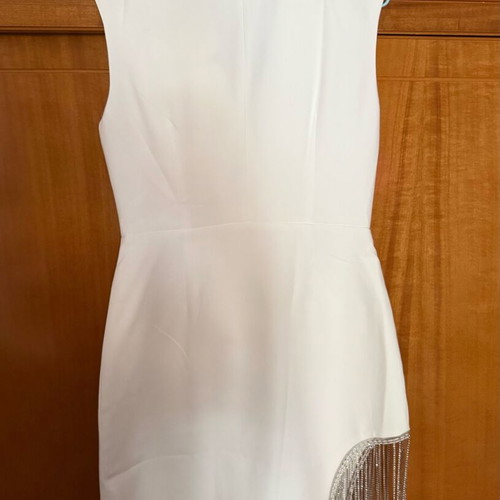 White blazer dress new with strass detail