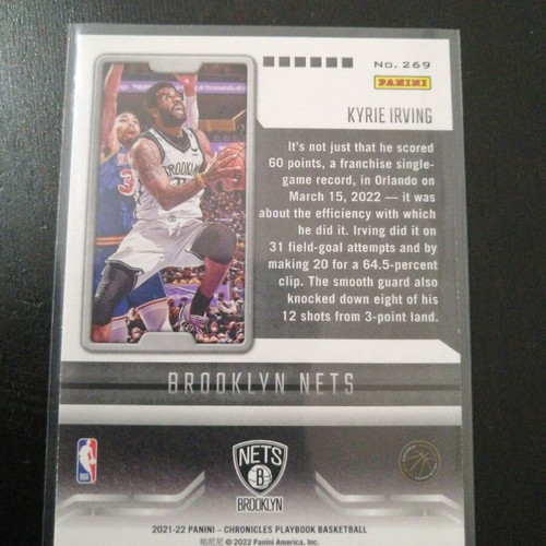 Kyrie Irving 2021-22 Panini Chronicles Playbook like new