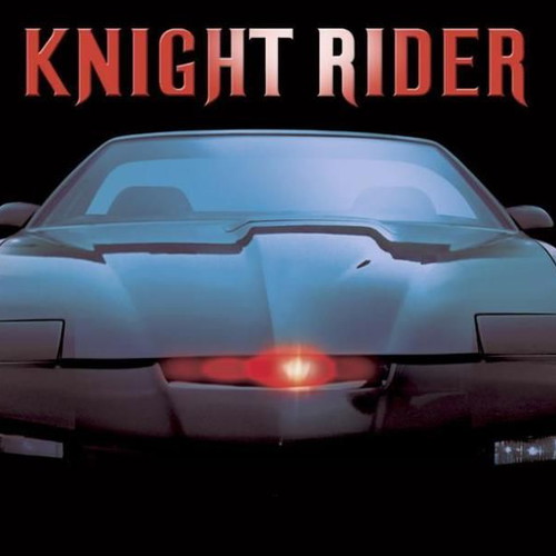 Wall clock made from vinyl record KITT - Knight Rider
