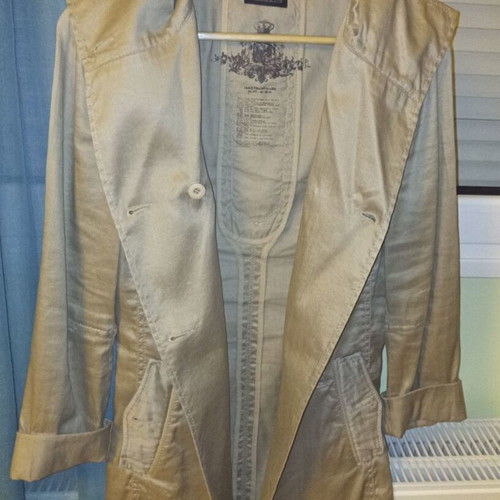Ikks beige linen coat like new