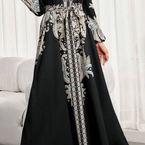 Long dress new XL black and white