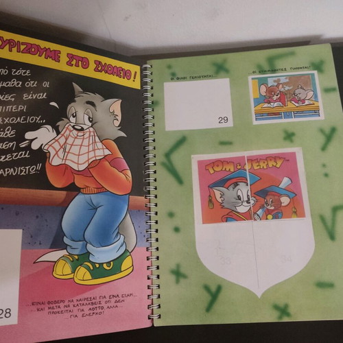 Collectible spiral album Panini Tom & Jerry 1990 used