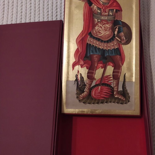Saint George Icon new with 24K gold leaf on linden wood