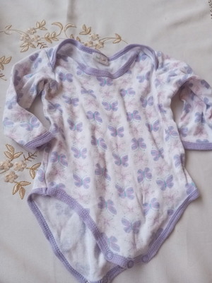 Baby romper with butterfly print, 12 months