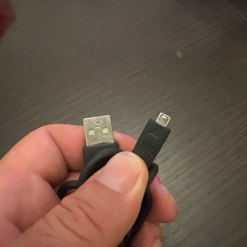 USB to Mini-USB cable used, data transfer and charging