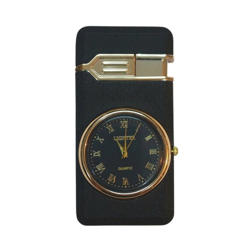 Gas Lighter with Clock New, Windproof