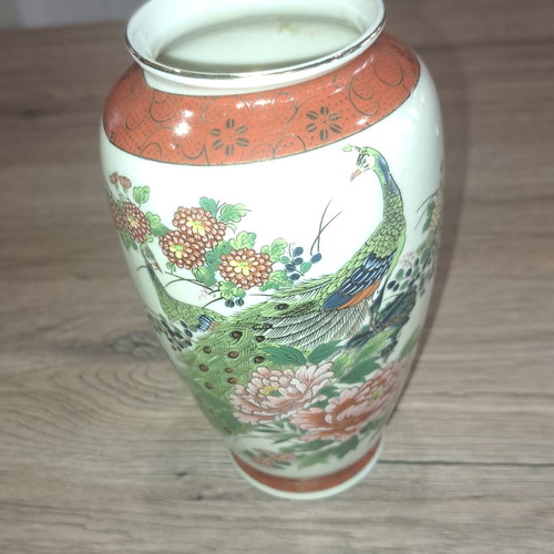 Satsuma vase like new, high-quality porcelain, 17cm