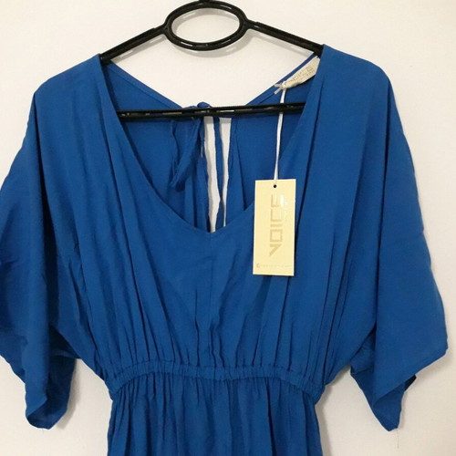 Plus Size φόρεμα μπλέ γυναικείο XXL καινούργιο, μακρύ με λάστιχο στη μέση